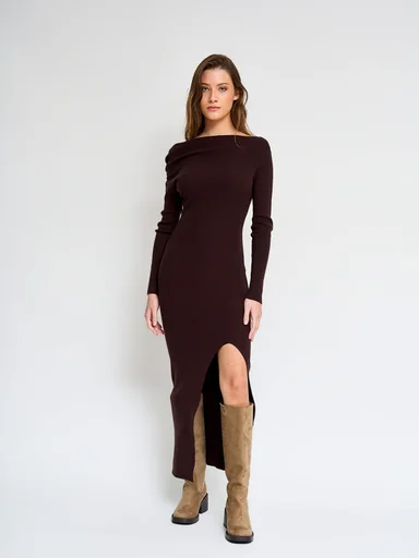 VESTIDO LARGO MUJER INDEX RIB - 3