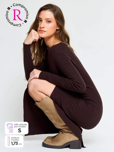 VESTIDO LARGO MUJER INDEX RIB - 1