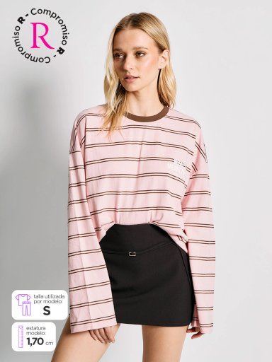 POLO MANGA LARGA MUJER INDEX ESTAMPADA - 1