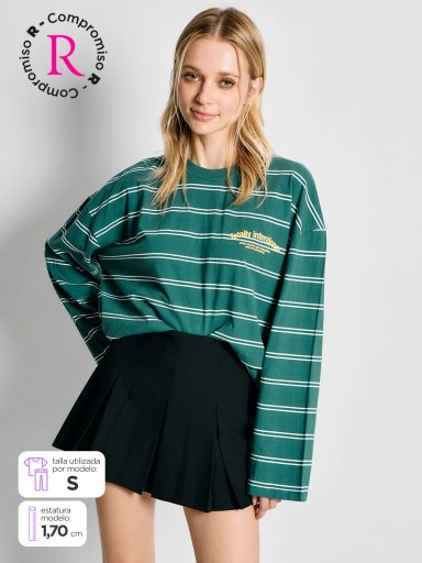 POLO MANGA LARGA MUJER INDEX ESTAMPADA - 1