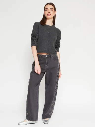 SWEATER MANGA LARGA MUJER INDEX BOTONES - 4