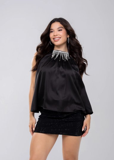 BLUSA SIN MANGAS MUJER GLAM BARBI 2567 - 1