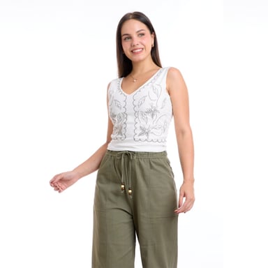 TOP MUJER METAL JEANS LINO REGINA - 1