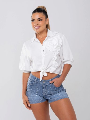 SHORT ALGODÓN REGULAR MUJER GLAM MILENA - 1
