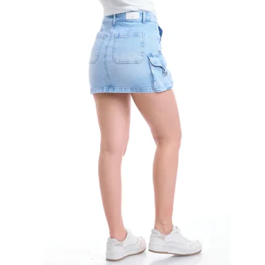FALDA SHORT ALGODÓN MUJER METAL JEANS - 4