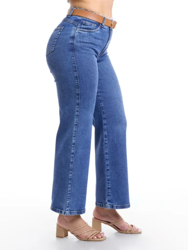 JEANS ALGODÓN WIDELEG MUJER METAL JEANS CORONA - 3