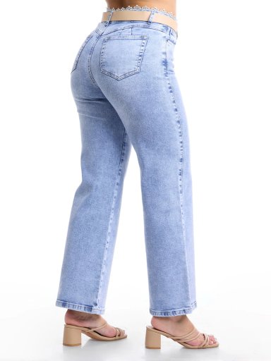 JEANS ALGODÓN WIDELEG MUJER METAL JEANS CORONA - 5