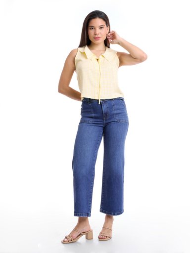 JEANS ALGODÓN STRAIGHT MUJER METAL JEANS PASARELA - 1