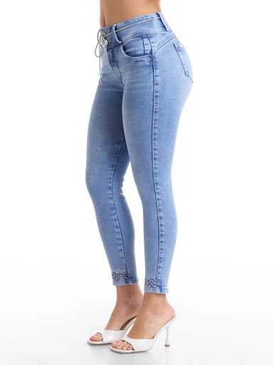 JEANS ALGODÓN MUJER METAL JEANS TOBILLERO SAFRA - 4