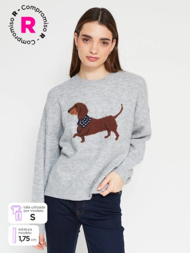 SWEATER MANGA LARGA MUJER INDEX DIBU - 1