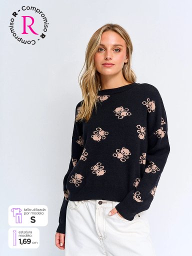 SWEATER MUJER INDEX GATO - 1