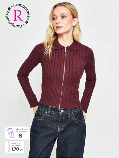 SWEATER MUJER INDEX ZIP - 1