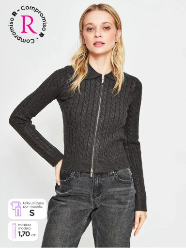 SWEATER MUJER INDEX ZIP - 1