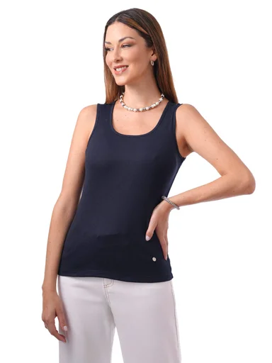 POLO SIN MANGAS ALGODÓN MUJER CP MODA DE COLECCIÓN MERIDA - 1