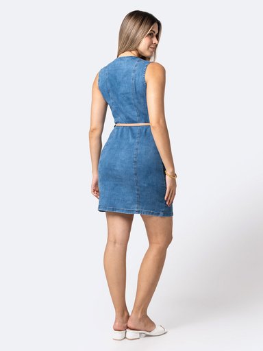 VESTIDO CORTO DENIM MUJER PIONIER - 3
