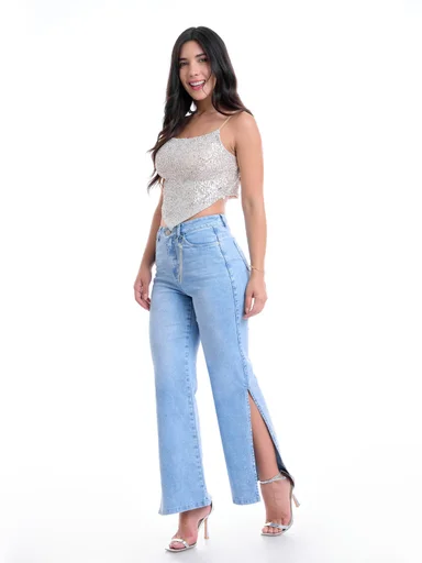 JEAN ALGODÓN WIDELEG MUJER METAL JEANS BRESIA - 1