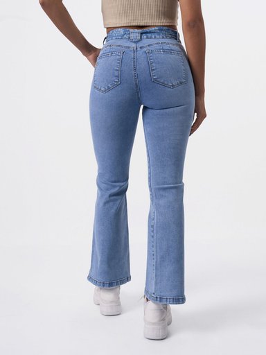 JEANS ALGODÓN FLARE MUJER BRONCO PILY - 3