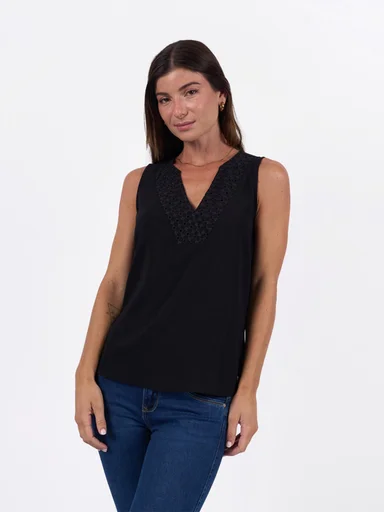 BLUSA MANGA CORTA MUJER BRONCO DELMIAS - 1