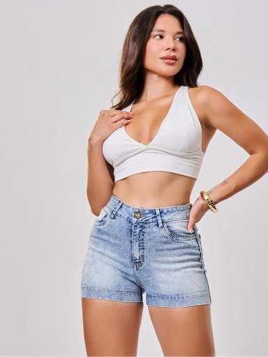 SHORT MUJER GLAM VENUS DENIM - 1
