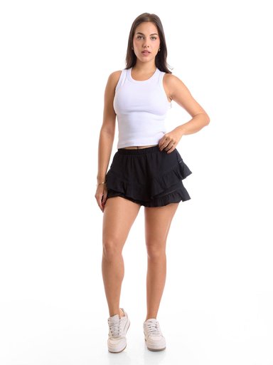 FALDA SHORT MUJER METAL JEANS VOLANTES - 1