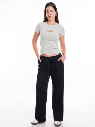 PANTALÓN DE BUZO WIDELEG MUJER METAL JEANS KARIME - 1