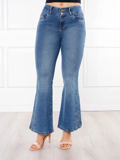 JEANS FLARE MUJER KANSAS RENAT - 1