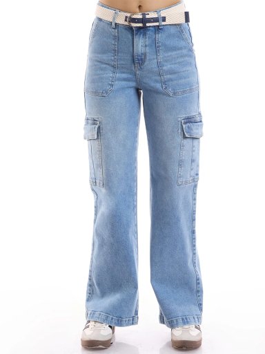 JEANS CARGO STRAIGHT MUJER METAL JEANS ASTRID - 2
