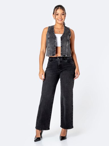 CHALECO DENIM MUJER PIONIER RING MILEYH - 1