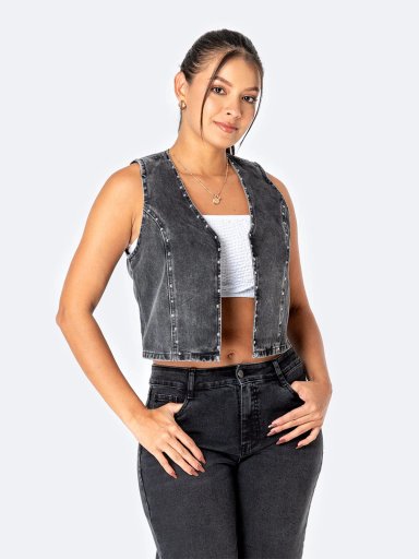 CHALECO DENIM MUJER PIONIER RING MILEYH - 2
