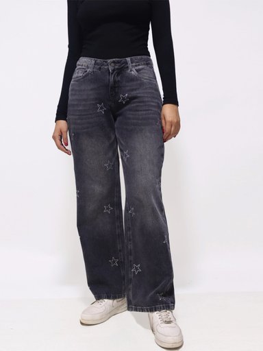 JEANS STRAIGHT MUJER KAYRA POBLET PERFECT FIT STAR - 1