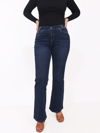 JEANS BOOT CUT MUJER KAYRA POBLET PERFECT FIT STAR - 1