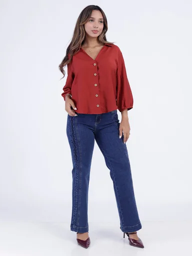 JEANS WIDELEG MUJER SODA BLUES MARIAN - 1