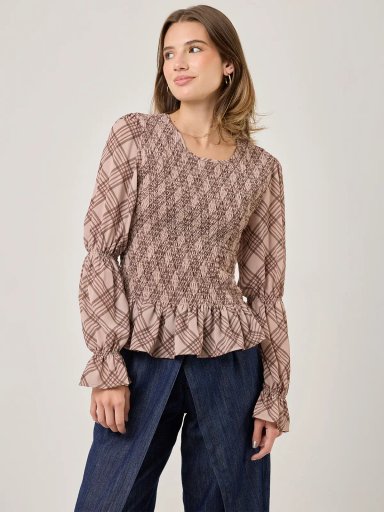 BLUSA MANGA LARGA MUJER INDEX CUADRO - 1