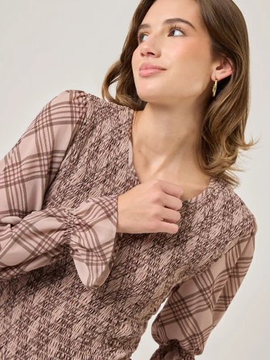BLUSA MANGA LARGA MUJER INDEX CUADRO - 4