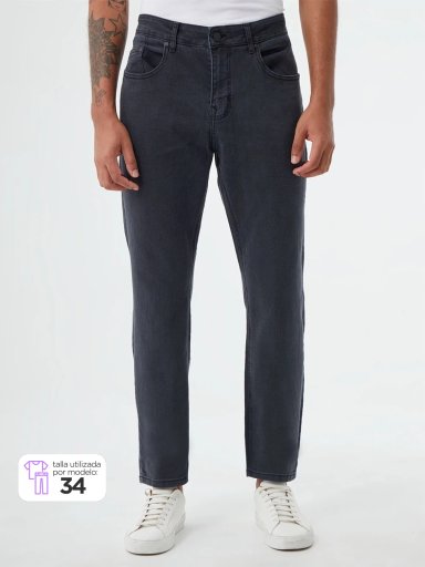 JEAN JUVENIL HOMBRE INDEX DEVIL NEGRO - 1