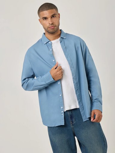 CAMISA MANGA LARGA HOMBRE DUNKELVOLK 100% ALGODON PIMA - 1