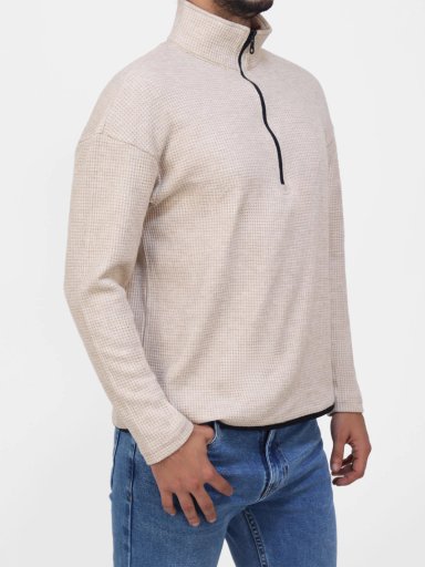 POLO MANGA LARGA HOMBRE KAYRA MAN CUELLO ALTO Y CIERRE - 3