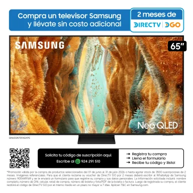 TELEVISOR SMART TV SAMSUNG 4K ULTRA HD 65" QN65QN70FAGXPE - 1