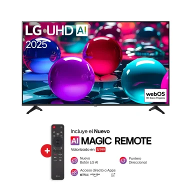 TELEVISOR SMART TV LG LED 4k ULTRA HD 55" 55UA7300PSB CON THINQ AI - 1