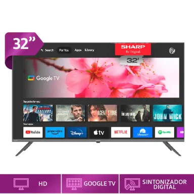 TELEVISOR SMART TV SHARP HD 32” 2T-C32GF2060L - 1