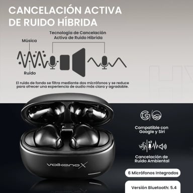 AUDÍFONOS VOLKANO IN EAR VXT200S BLUETOOTH - 2
