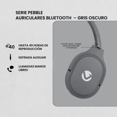 AUDÍFONOS VOLKANO ON EAR PEBBLE SERIES BLUETOOTH - 2