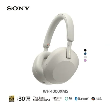 AUDÍFONOS SONY OVER-EAR WH-1000XM5 NOISE CANCELLING PLATA - 1