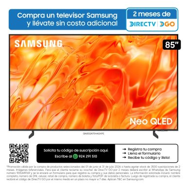 TELEVISOR SMART TV SAMSUNG 4K ACTIVE HDR 85” QN85QN70HAGXPE - 1