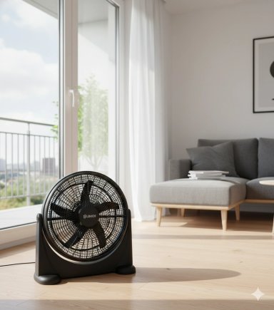 VENTILADOR DE PEDESTAL LOVEN NEGRO 80 WATTS DE 4 VELOCIDADES - 1