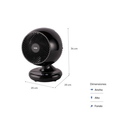 VENTILADOR DE MESA SOLE TURBOMAX - 3