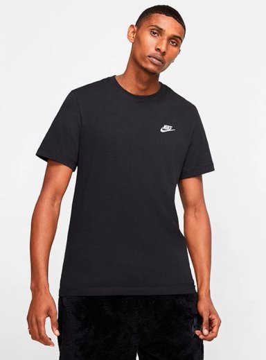 POLO DEPORTIVO HOMBRE NIKE CLUB TEE AR4997-013 ALGODÓN NEGRO - 1