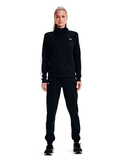 BUZO CONJUNTO MUJER UNDER ARMOUR DEPORTIVO TRICOT TRACKSU NEGRO - 1