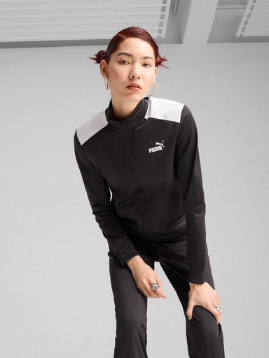 BUZO CONJUNTO DEPORTIVO MUJER PUMA POLY SUIT OP NEGRO - 1