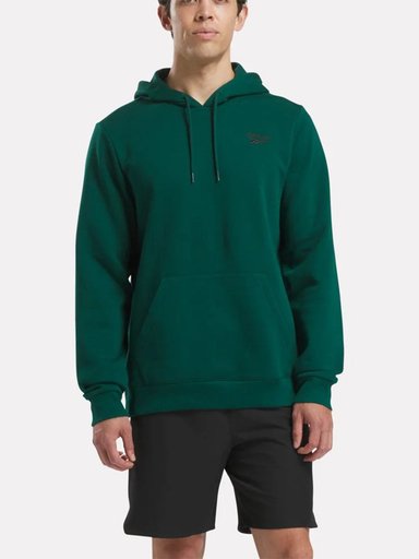 CASACA HOMBRE REEBOK IDENTITY SMALL LOGO FLEECE HOODIE ALGODÓN VERDE - 1